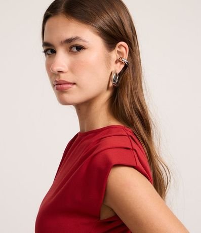 Blusa en Viscosa con Pliegues en los Hombros 3