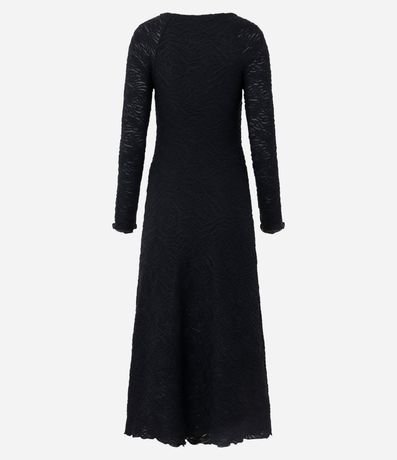Vestido Largo Evasê Texturizado 7