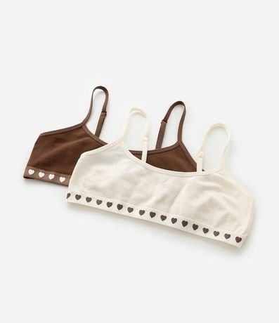 Kit 02 Soutien Infantiles Texturizados Sin Copa Sin Aro - Talle 10 a 14 años 4