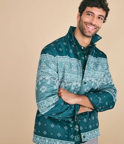 Campera con Estampa Paisley y Bolsillos 1