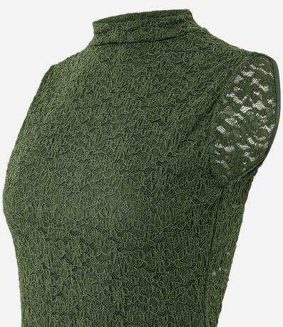 Blusa en Encaje con Cuello Alto y Punto Diferenciado 6