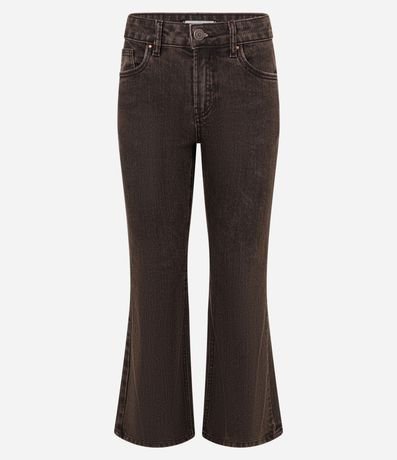 Pantalón Cropped Flare en Jeans con Bolsillos 5