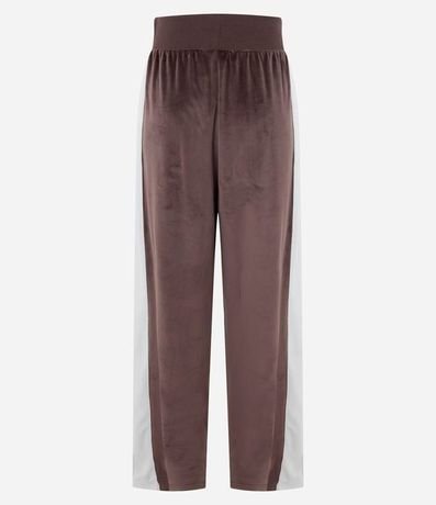 Pantalón Wide Leg en con Lazo en la Cintura y Raya Lateral 3