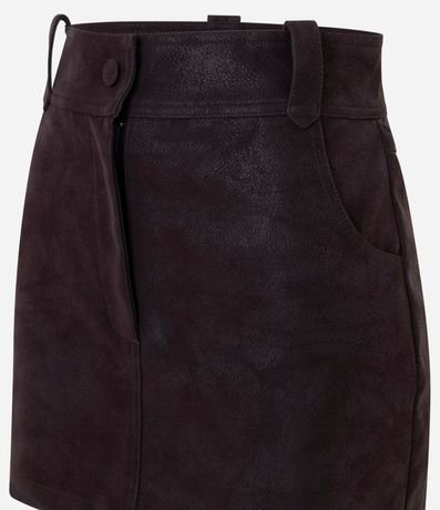 Short Pollera en Gamuza con Bolsillos y Botón Forrado 2