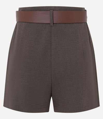 Short Alfaiatado en Tweed con Cinturón 2