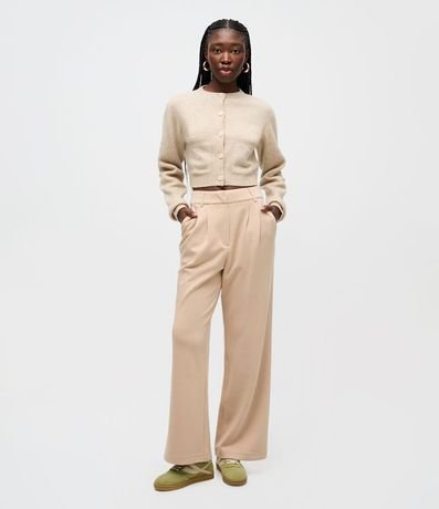 Pantalón Wide Leg con Bolsillo Cuchillo