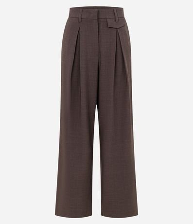 Pantalón Recto Sastre con Bolsillos Delanteros