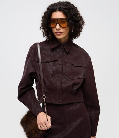 Campera en Gamuza con Bolsillos Delanteros y Botones Cubiertos 2