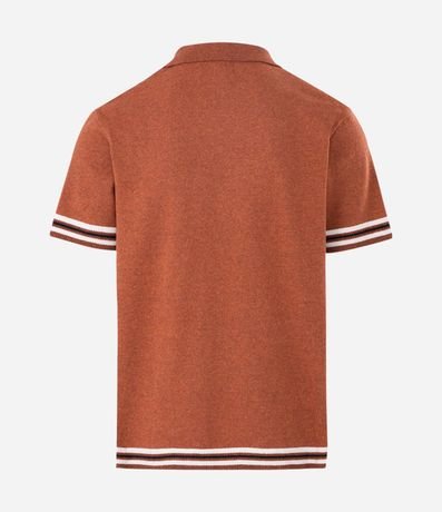 Camisa Manga Corta Jacquard Raya Jacquard con Ruedo de Rayas 6