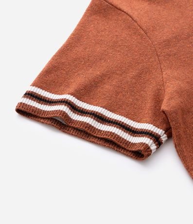 Camisa Manga Corta Jacquard Raya Jacquard con Ruedo de Rayas 8