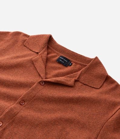 Camisa Manga Corta Jacquard Raya Jacquard con Ruedo de Rayas 9