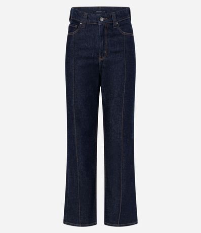 Pantalón Recto Comfort en Jeans con Costura Aparente 5