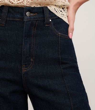 Pantalón Recto Comfort en Jeans con Costura Aparente 4