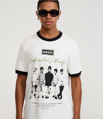 Remera Regula en Algodón con Estampa Banda Oasis 1
