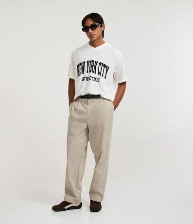 Remera Boxy en Mesh con Estampa Lettering New York City Athletics 2