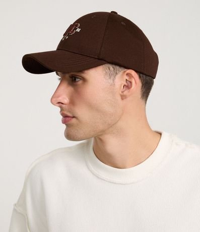 Gorra en Sarga con Aba Curva y Bordado NYC 1986 2