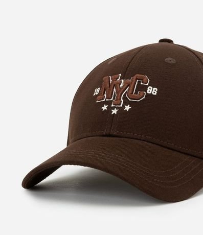 Gorra en Sarga con Aba Curva y Bordado NYC 1986 6