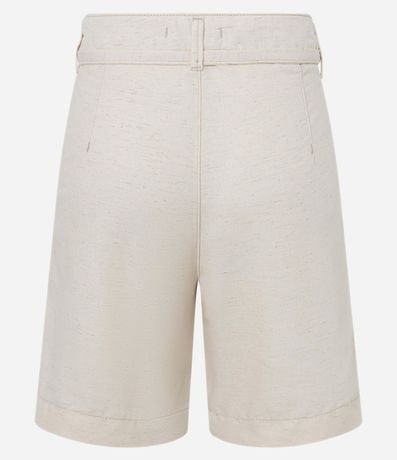 Bermuda Cintura Mediana en Sarga con Cinturón Lazo 7