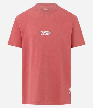 Remera Comfort en Algodón Desteñido con Estampa Geométrica 6