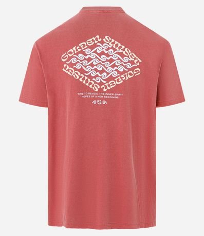 Remera Comfort en Algodón Desteñido con Estampa Geométrica 7