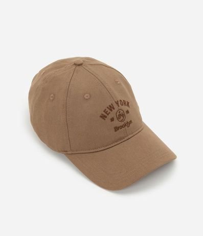 Gorra Aba Curva en Sarga con Bordado New York 3