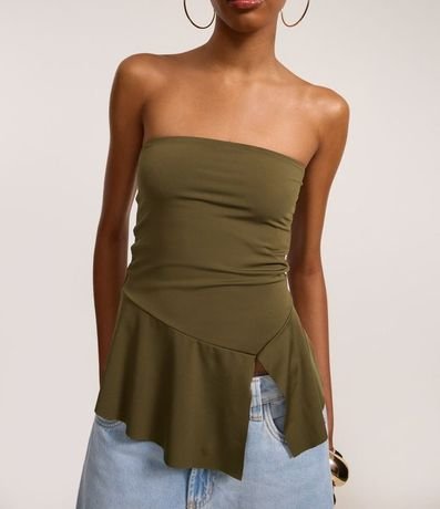 Blusa Sin Manga con Escote Corazón y Volados 3