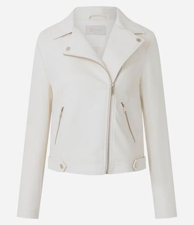 Campera Biker en PU con Punto Roma en la Manga