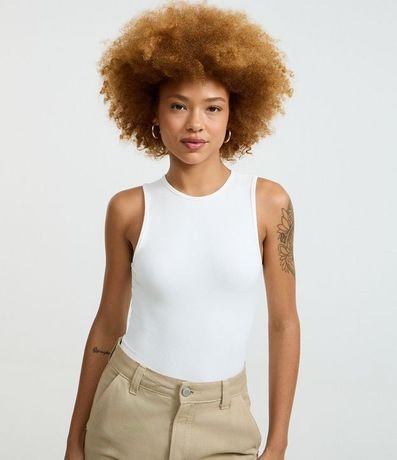 Body Básico en Rib con Cuello Halter