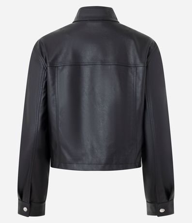 Campera en PU con Cierre en Cremallera y Bolsillos Delanteros 6