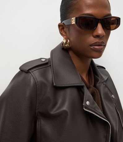 Campera Leve en PU Estilo Biker con Cremallera 3