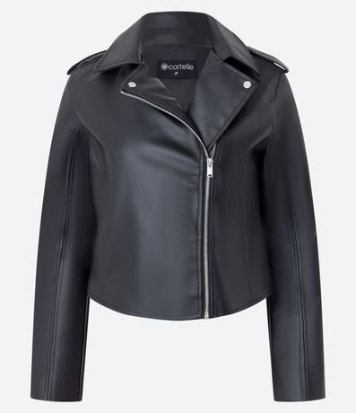 Campera Leve en PU Estilo Biker con Cremallera 5