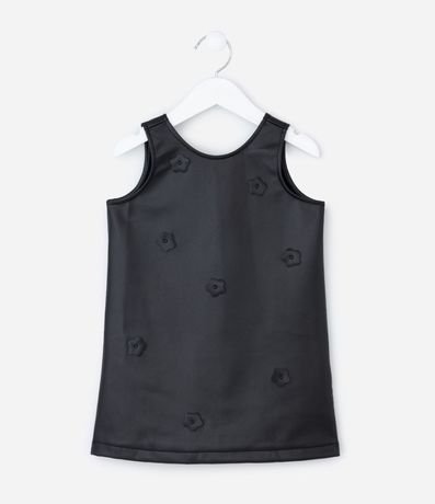Vestido Infantil sin Manga con Aplicaciones Florales – Talle 1 a 6 años