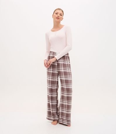 Pantalón de Pijama en Franela de Cuadros 2