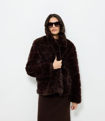 Campera Puffer en Pelo Artificial