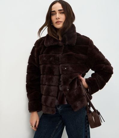 Campera Puffer en Pelo Artificial 2