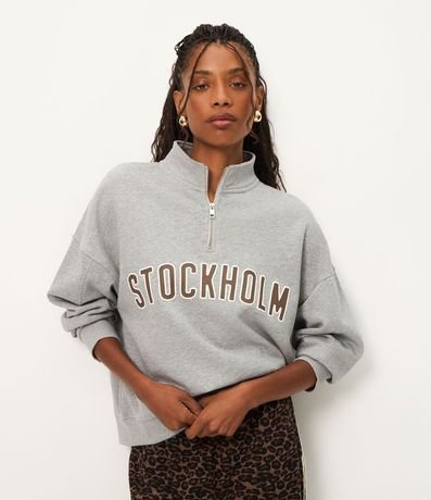 Buzo Oversized Algodón Sin Felpa con Lettering 1