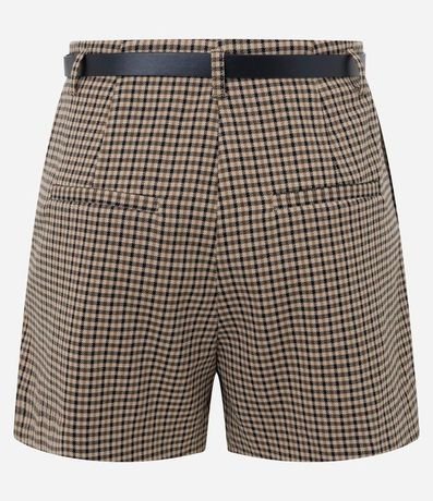 Short Sastre con estampa Pied de Poule y Cinturón 7