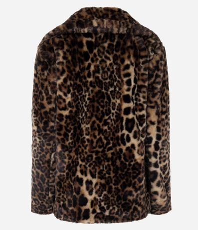 Campera Corta Animal Print con Pelo Sintético 8