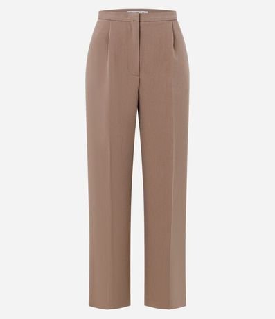 Pantalón Recto Sastre con Cintura Fina y Pliegues Delanteros 5