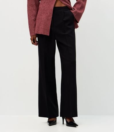 Pantalón Recto Sastre con Cintura Fina y Pliegues Delanteros 3