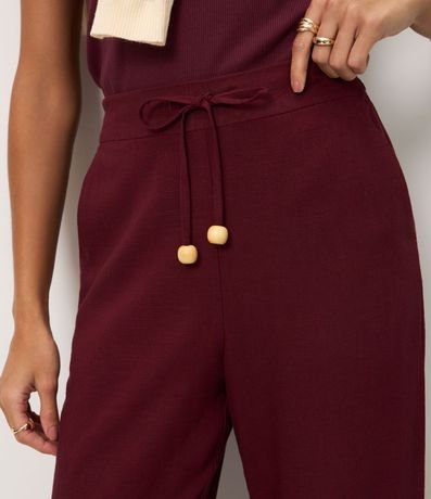 Pantalón Recto en Viscolino con Lazo Delantero 3