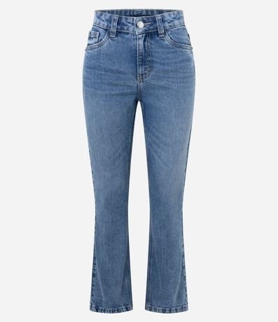 Pantalón Flare Cropped en Jeans con Cintura Alta 2