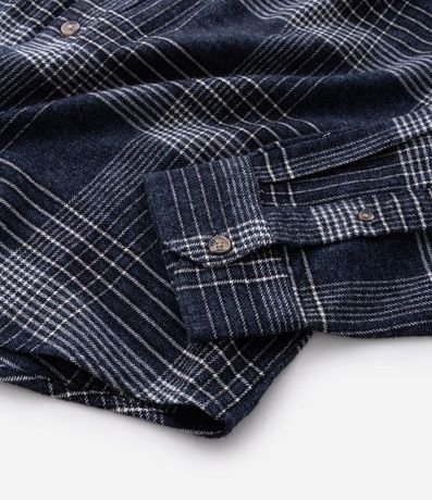 Camisa Regular en Franela con Estampado de Cuadros 7