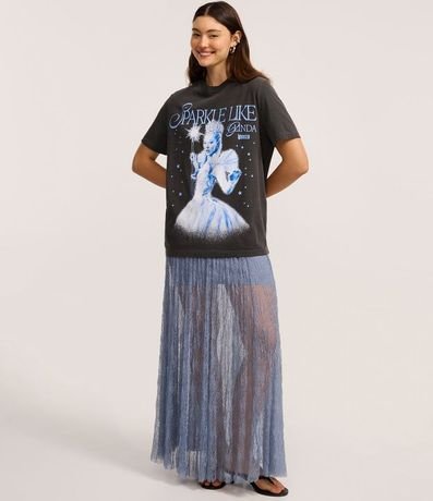 Remera T-Shirt en Algodón con Estampa Ariana Grande Desteñida 2