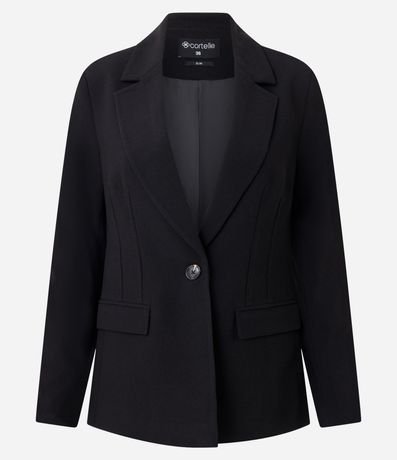 Blazer Sastrero de Silueta Reloj de Arena con Bolsillos 5