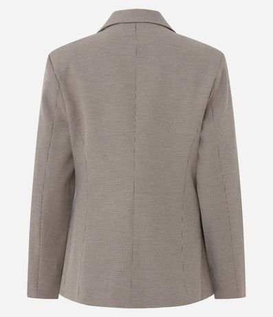 Blazer Sastrero de Silueta Reloj de Arena con Padron Pied de Poule 5