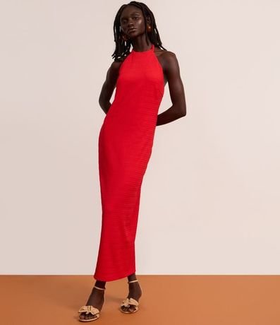 Vestido Long Midi con Frente Única y Escote en V en la Espalda 5