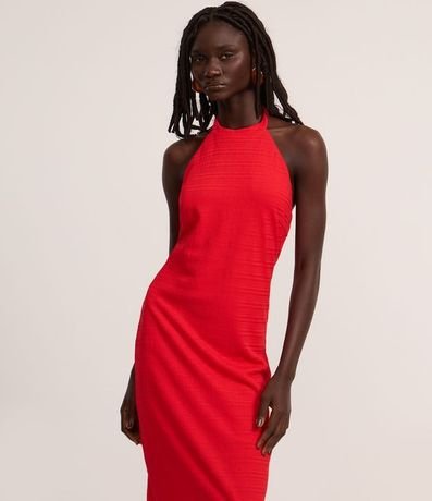 Vestido Long Midi con Frente Única y Escote en V en la Espalda 2