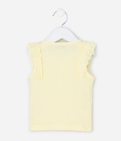 Musculosa Infantil en Rib con Volado en Broderie - Talle 1 a 5 años 3