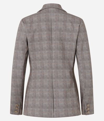 Blazer en Ponto Roma con Estampado de Cuadros 2